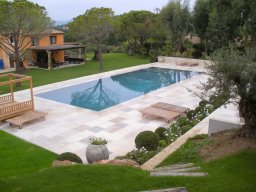 Burgundy Clair Pool Deck and Coping